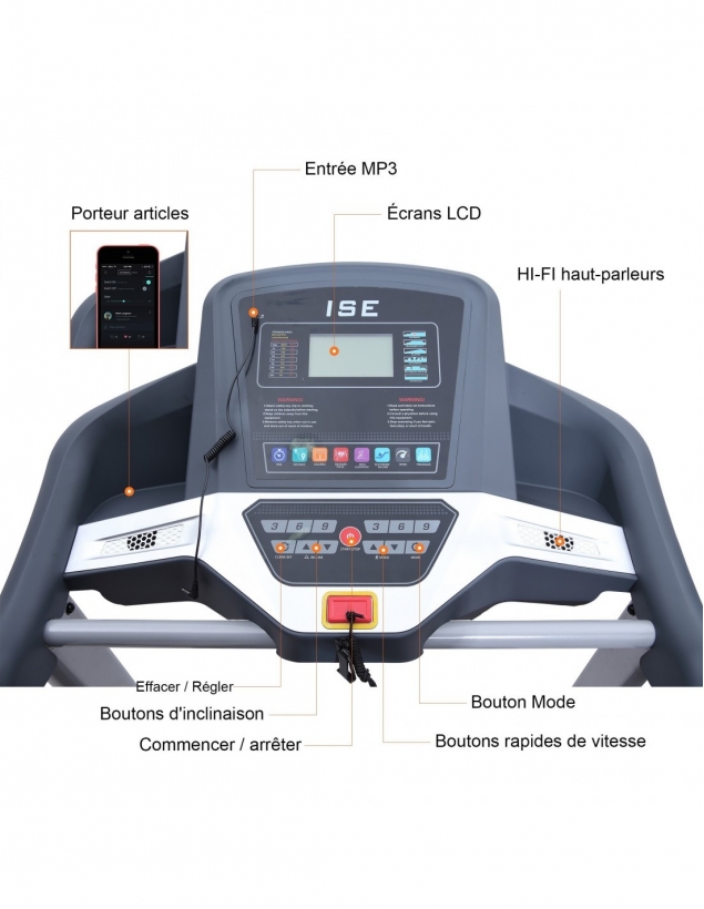 Tapis de Course ISE Miami SY-1004